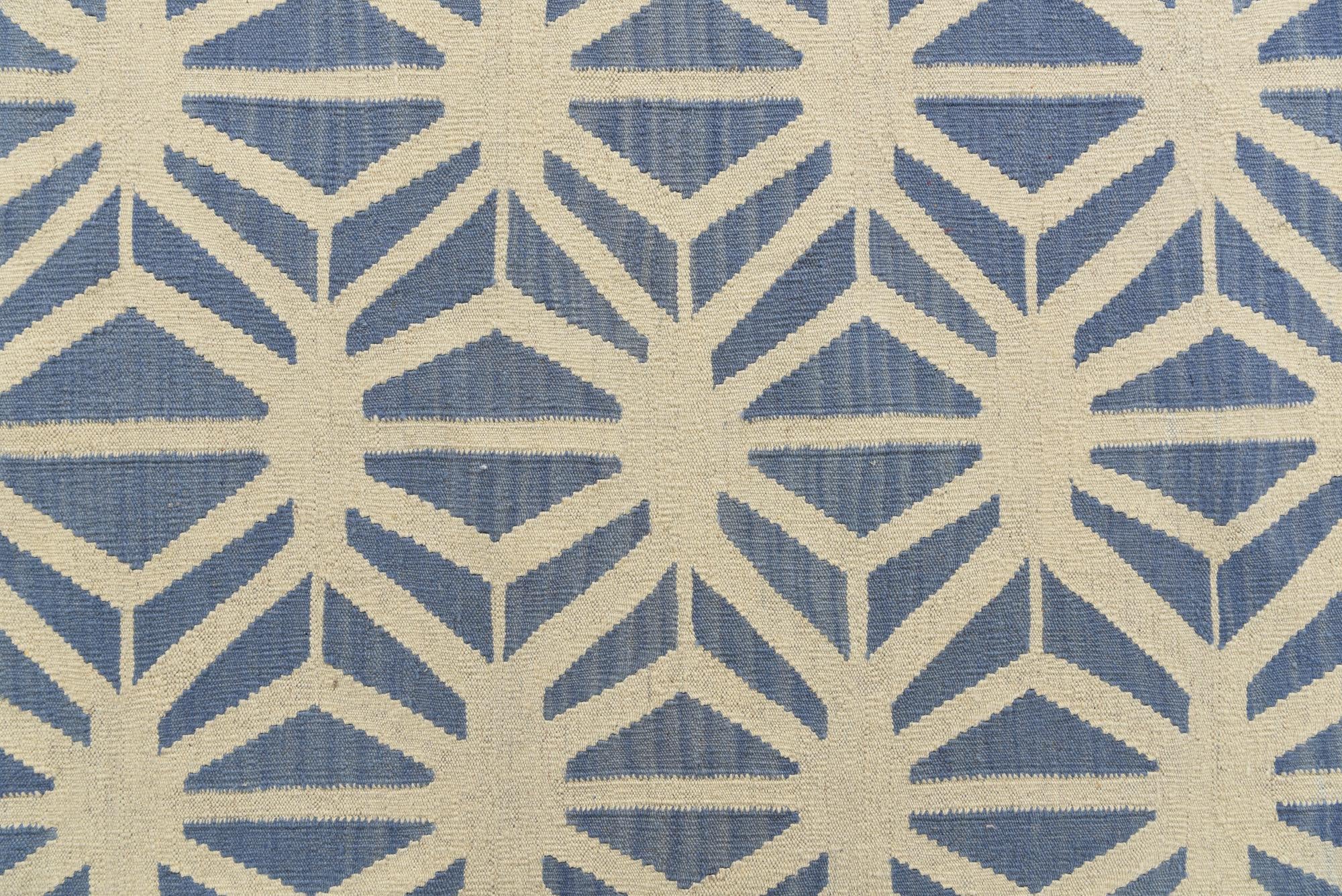 7' 3 x 9' 6 Hand Woven Kilim Modern Wool Rug