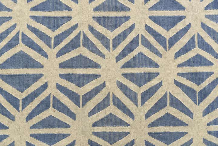 7' 3 x 9' 6 Hand Woven Kilim Modern Wool Rug