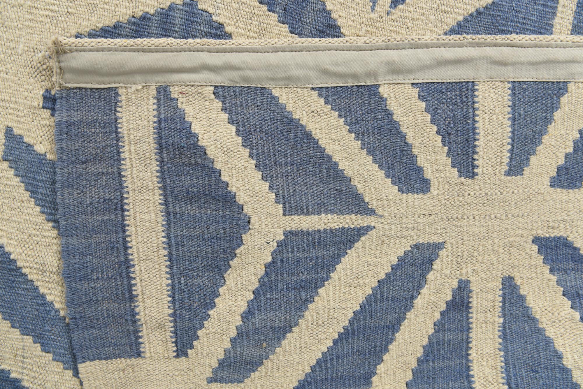 7' 3 x 9' 6 Hand Woven Kilim Modern Wool Rug