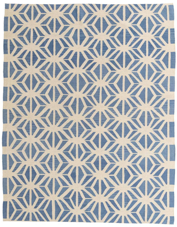 Detail image of 7' 3 x 9' 6 Hand Woven Kilim Modern Wool Rug