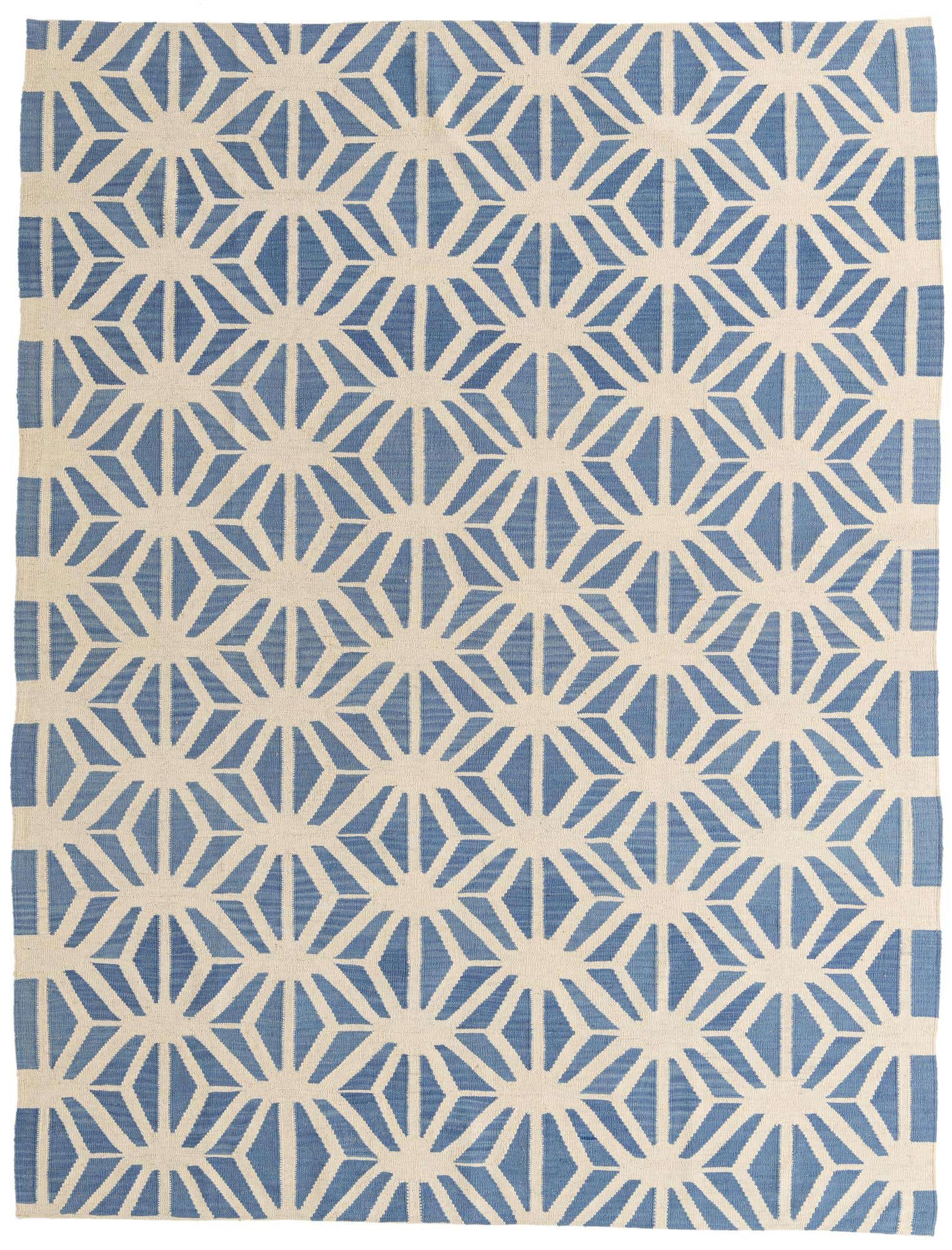 7' 3 x 9' 6 Hand Woven Kilim Modern Wool Rug