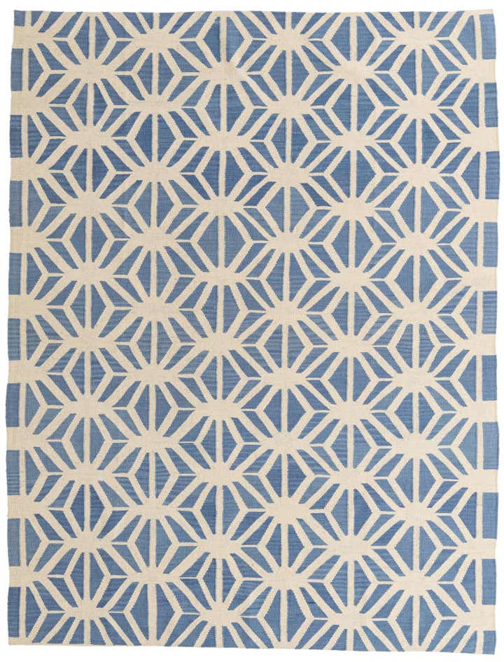 7' 3 x 9' 6 Hand Woven Kilim Modern Wool Rug