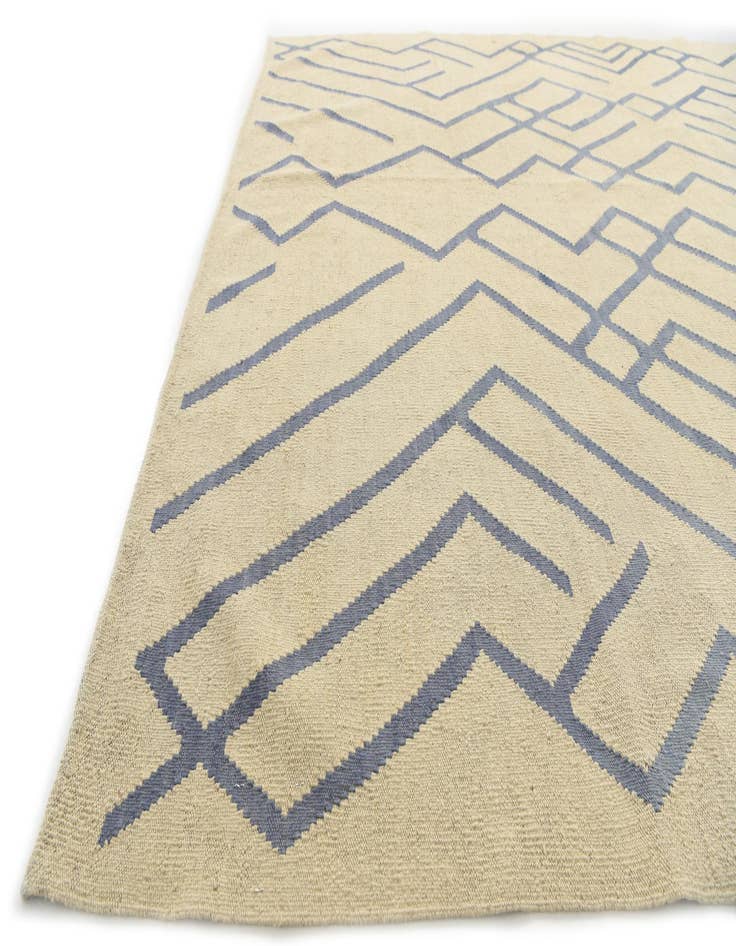 Detail image of 6' 10 x 9' 5  Hand Woven Kilim Modern Wool Rug