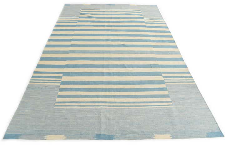 6' 7 x 9' 8 Hand Woven Kilim Modern Wool Rug