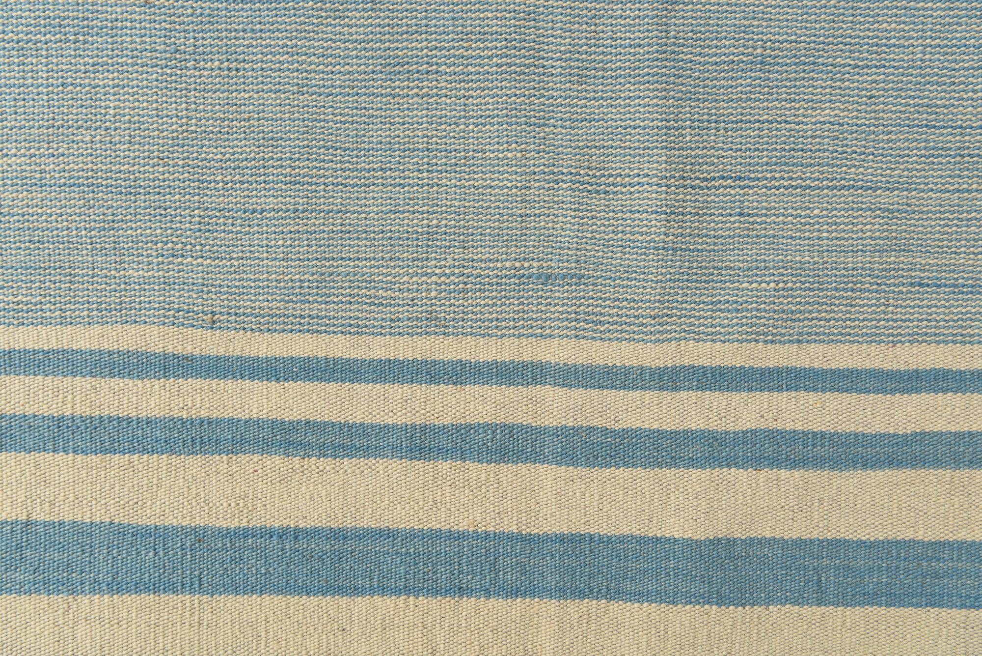 6' 7 x 9' 8 Hand Woven Kilim Modern Wool Rug