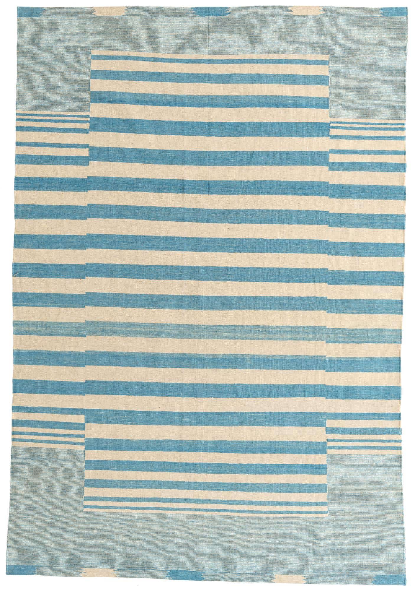 6' 7 x 9' 8 Hand Woven Kilim Modern Wool Rug