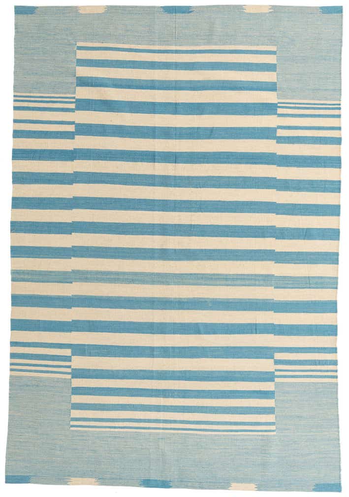 6' 7 x 9' 8 Hand Woven Kilim Modern Wool Rug