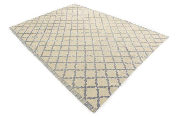 Detail image of 6' 10 x 9' 3 Hand Woven Kilim Modern Wool Rug