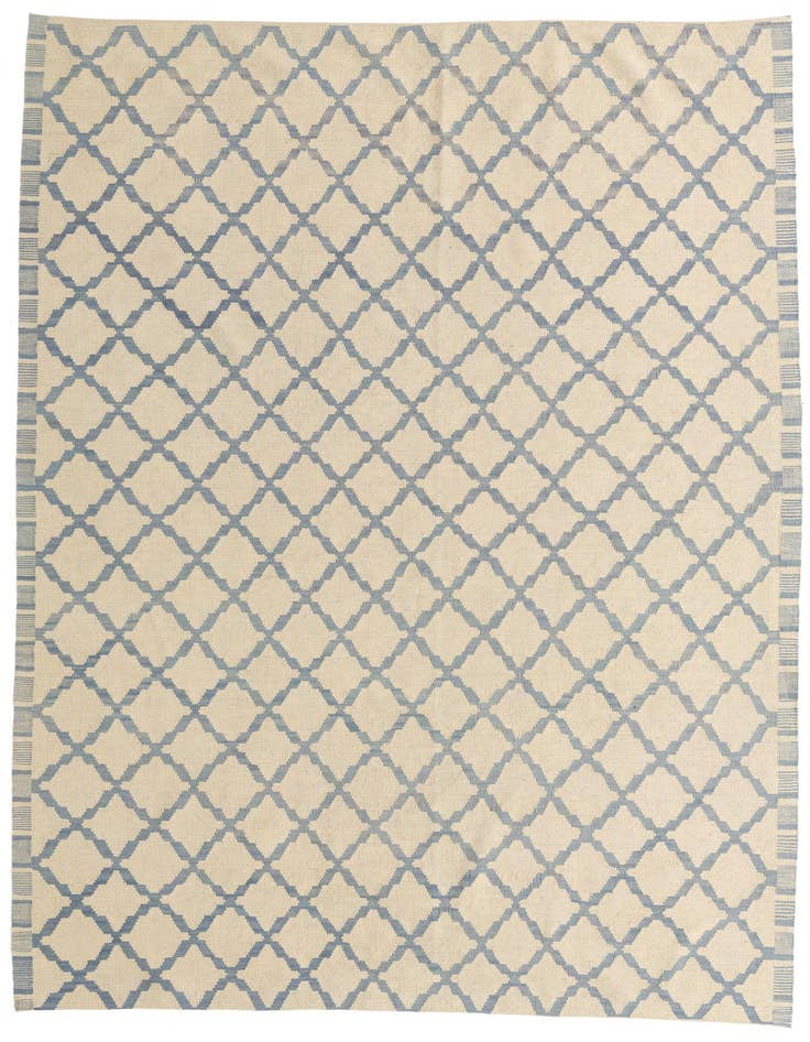 Detail image of 6' 10 x 9' 3 Hand Woven Kilim Modern Wool Rug