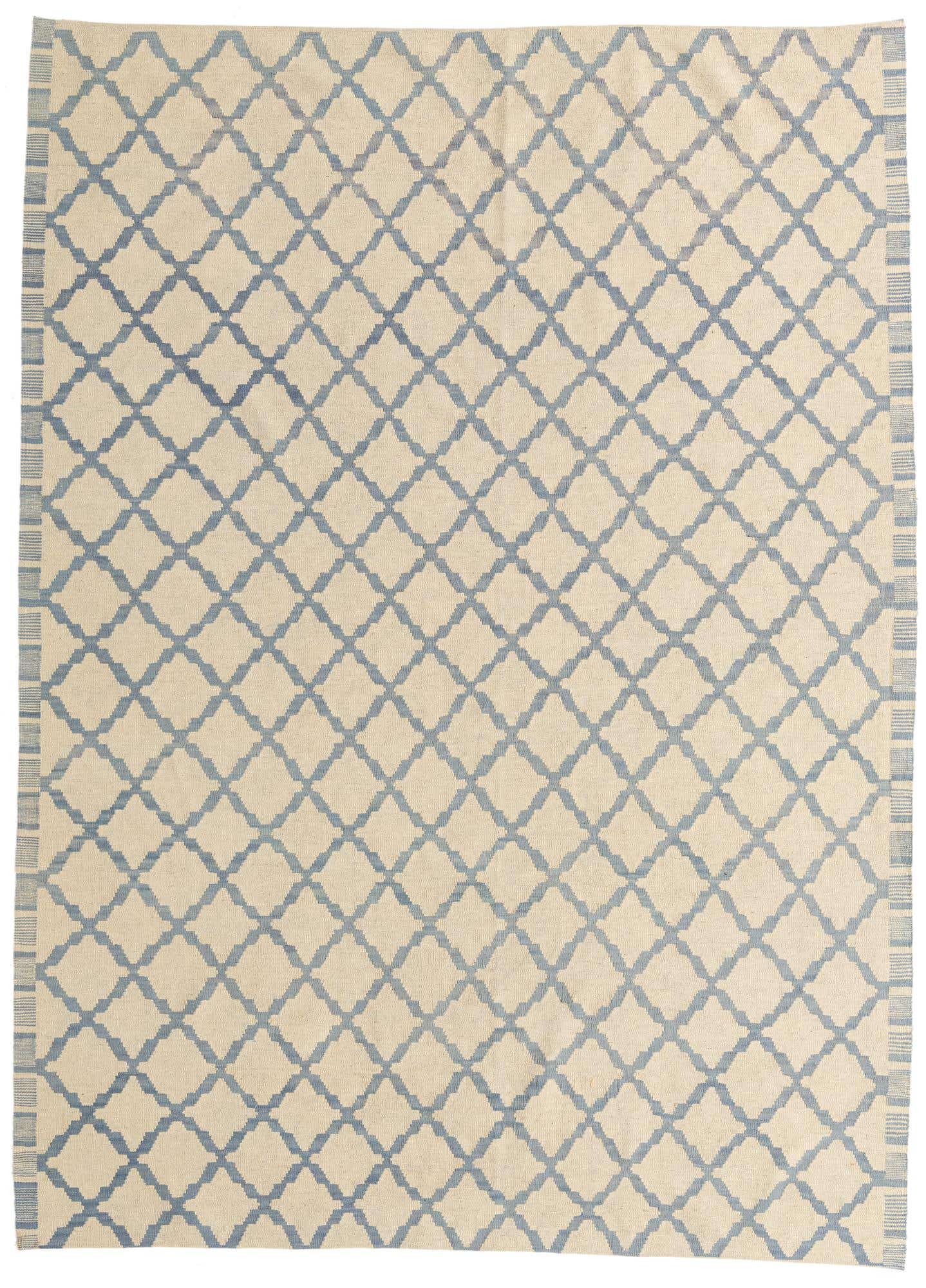 6' 10 x 9' 3 Hand Woven Kilim Modern Wool Rug