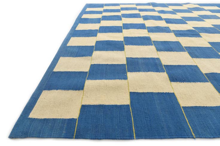 Detail image of 6' 10 x 9' 6 Hand Woven Kilim Modern Wool Rug