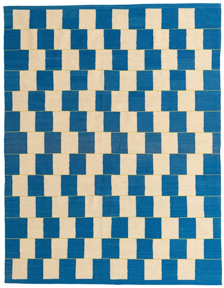 Detail image of 6' 10 x 9' 6 Hand Woven Kilim Modern Wool Rug