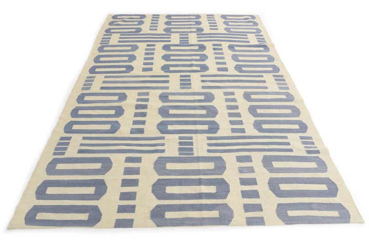 6' 10 x 9' 9 Hand Woven Kilim Modern Wool Rug
