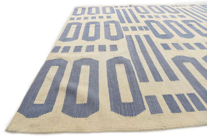 6' 10 x 9' 9 Hand Woven Kilim Modern Wool Rug