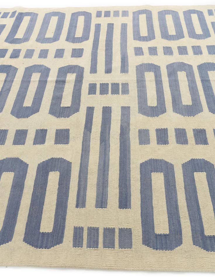 Detail image of 6' 10 x 9' 9  Hand Woven Kilim Modern Wool Rug