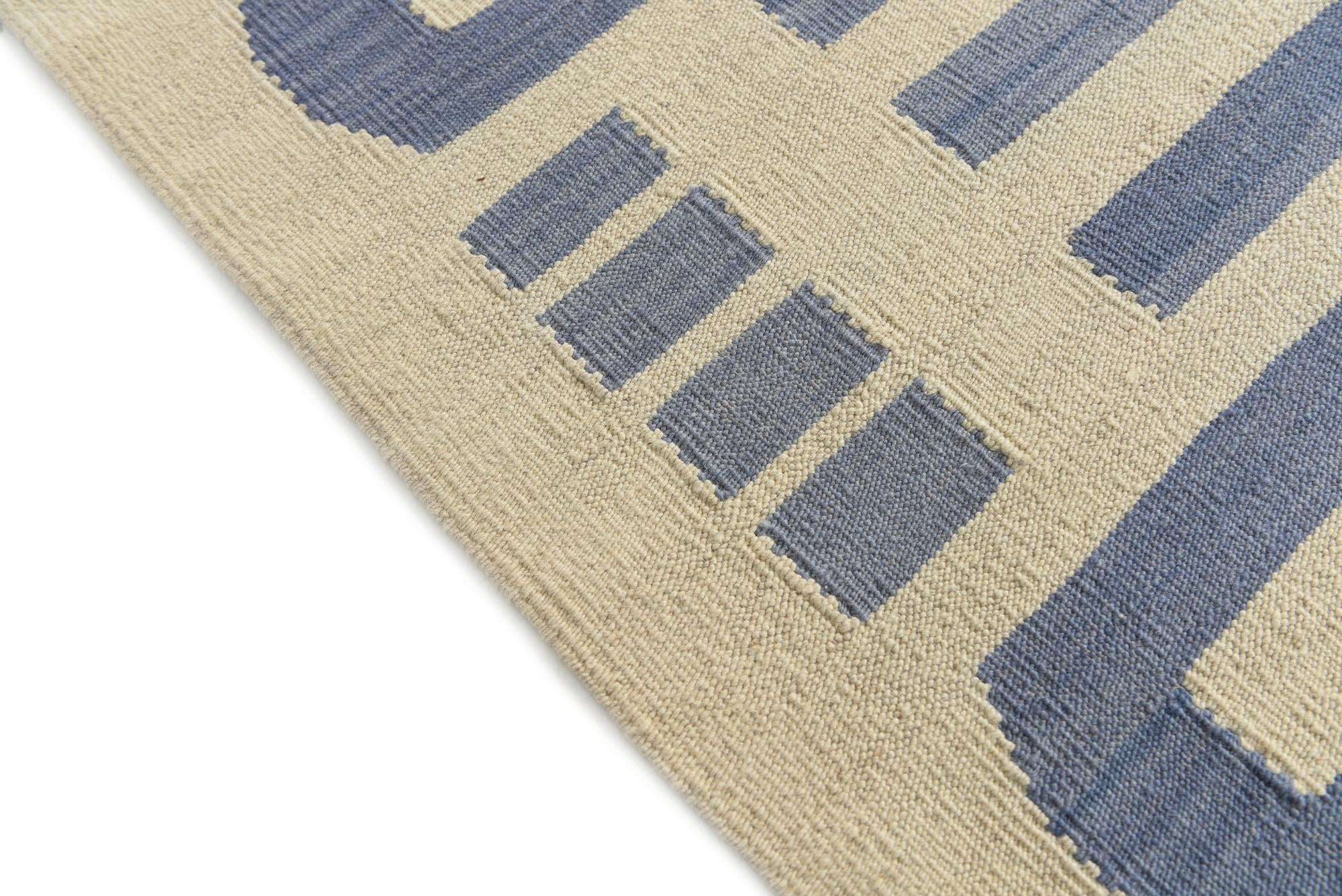 6' 10 x 9' 9 Hand Woven Kilim Modern Wool Rug