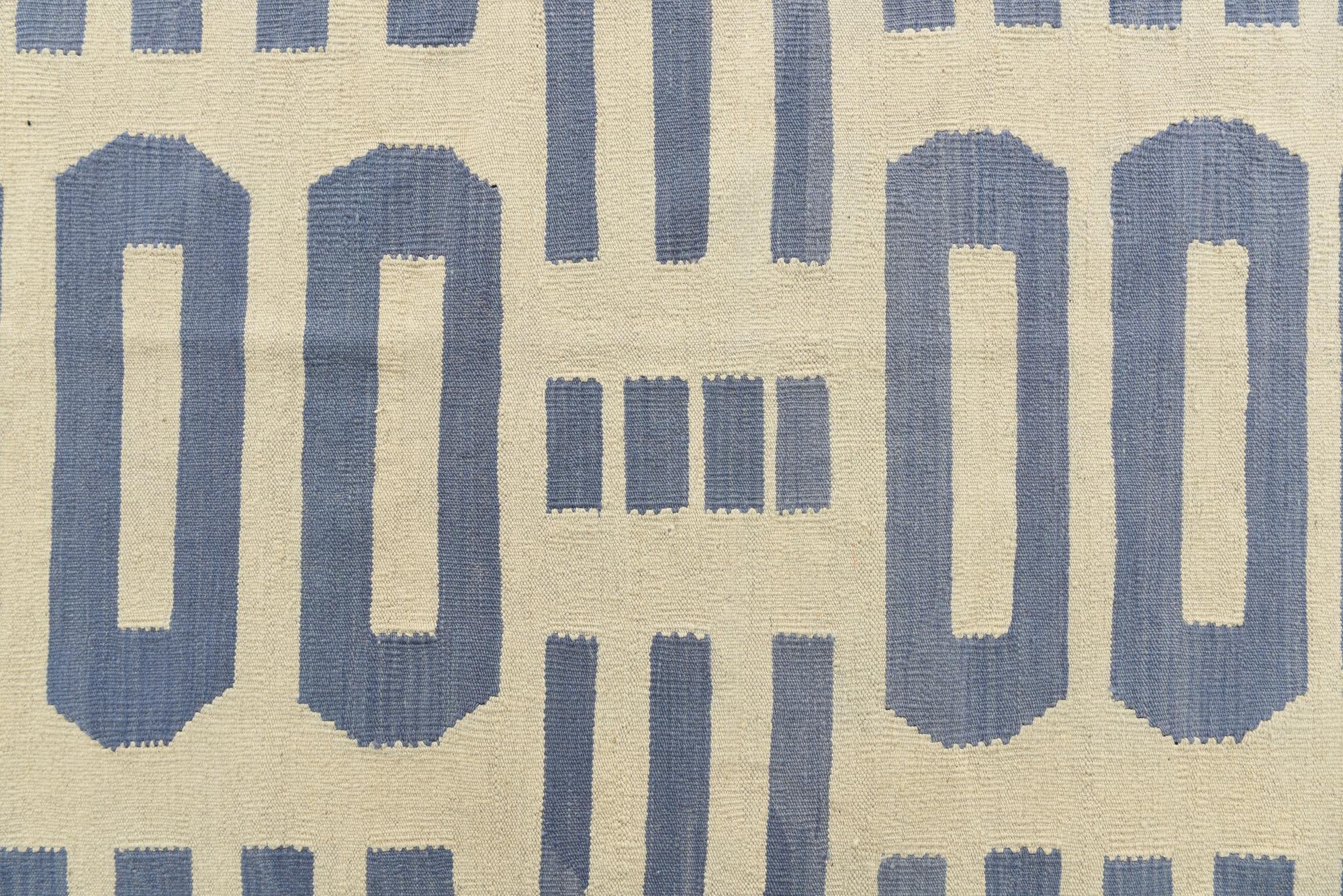 6' 10 x 9' 9 Hand Woven Kilim Modern Wool Rug