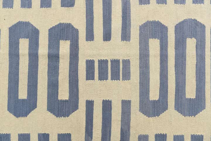 6' 10 x 9' 9 Hand Woven Kilim Modern Wool Rug