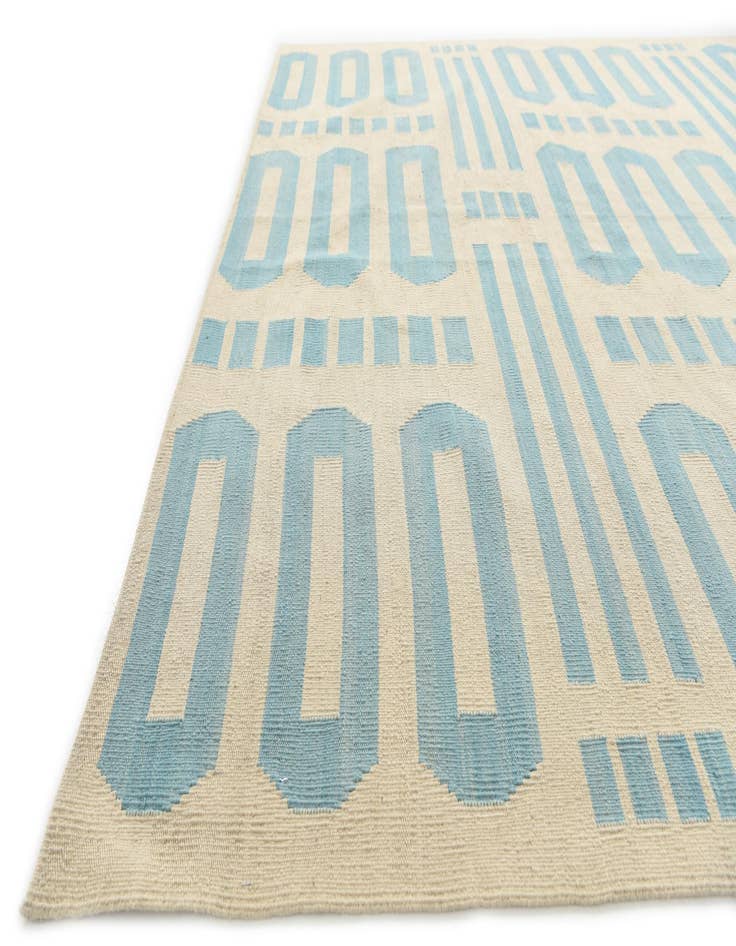 Detail image of 6' 7 x 9' 9  Hand Woven Kilim Modern Wool Rug