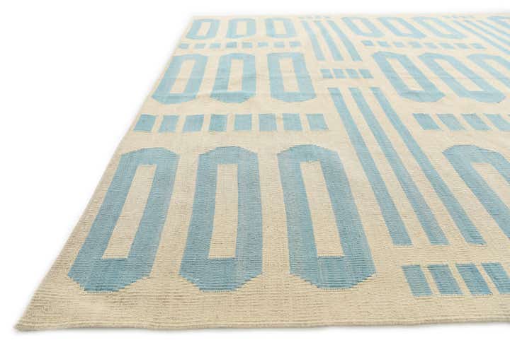 6' 7 x 9' 9 Hand Woven Kilim Modern Wool Rug