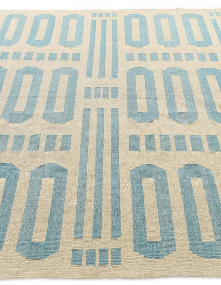 Detail image of 6' 7 x 9' 9  Hand Woven Kilim Modern Wool Rug