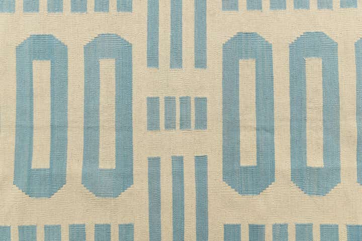 6' 7 x 9' 9 Hand Woven Kilim Modern Wool Rug