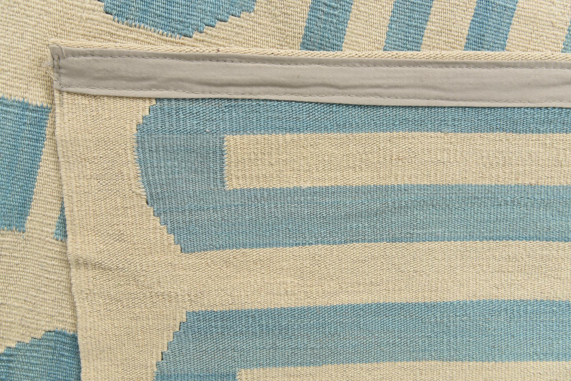 6' 7 x 9' 9 Hand Woven Kilim Modern Wool Rug
