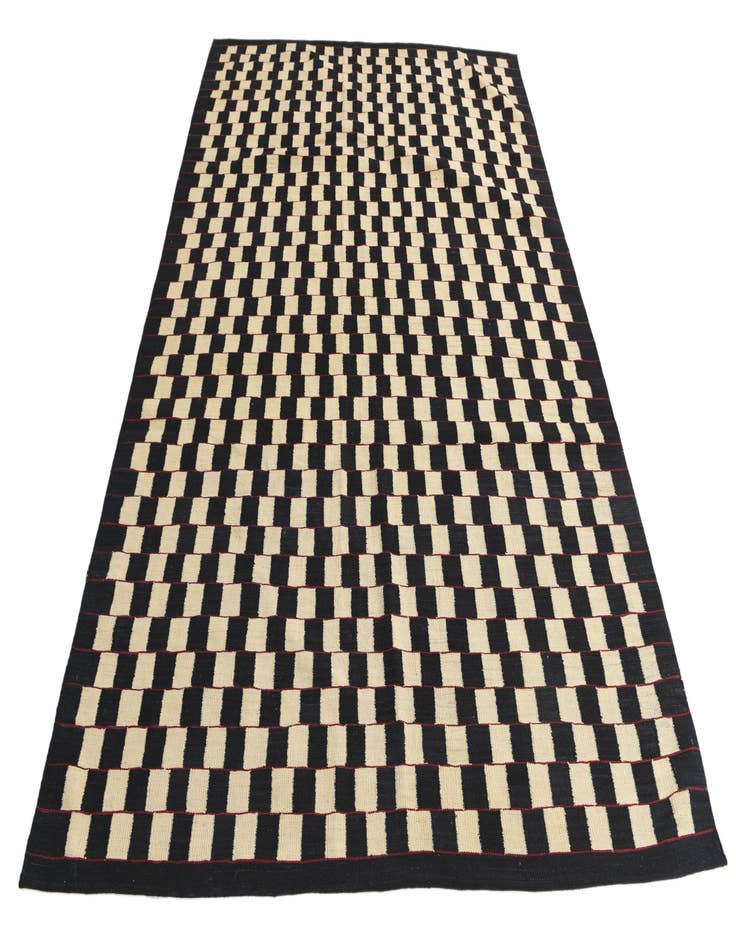 Detail image of 6' 7 x 9' 7  Hand Woven Kilim Modern Wool Rug