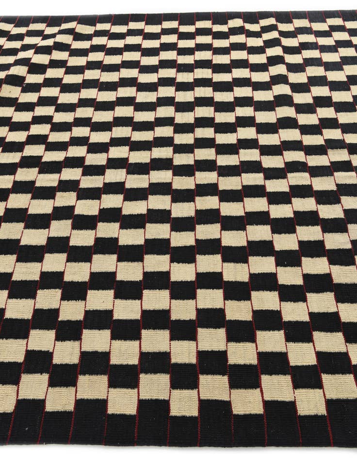 Detail image of 6' 7 x 9' 7  Hand Woven Kilim Modern Wool Rug