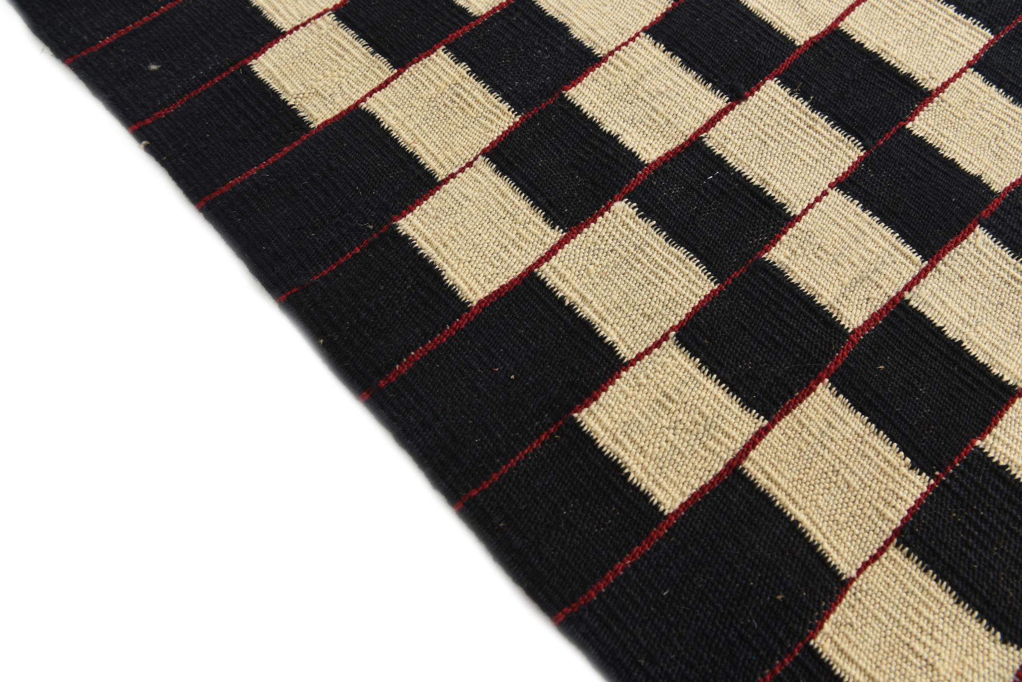 6' 7 x 9' 7 Hand Woven Kilim Modern Wool Rug