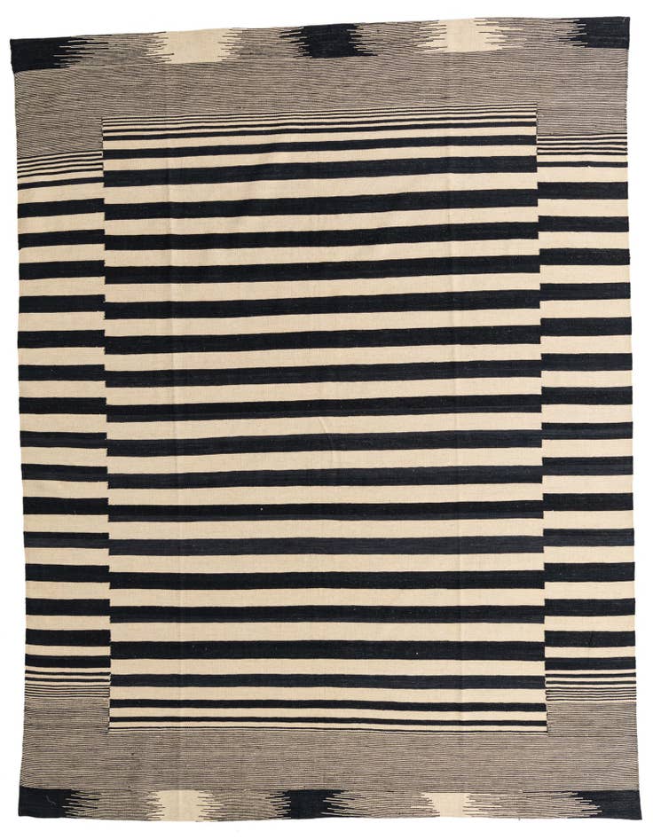 Detail image of 8' 1 x 9' 6 Hand Woven Kilim Modern Wool Rug