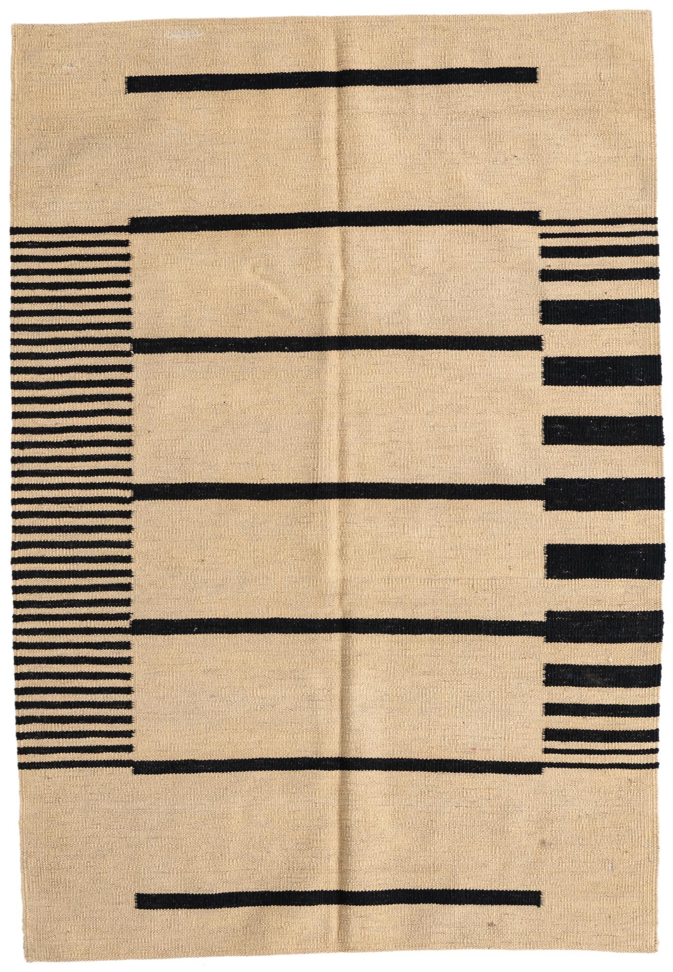 3' 5 x 5' Hand Woven Kilim Modern Wool Rug