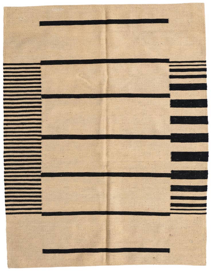 Detail image of 3' 5 x 5' Hand Woven Kilim Modern Wool Rug