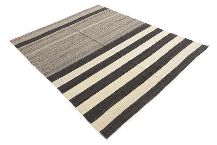 5' 1 x 6' 5 Hand Woven Kilim Modern Wool Rug