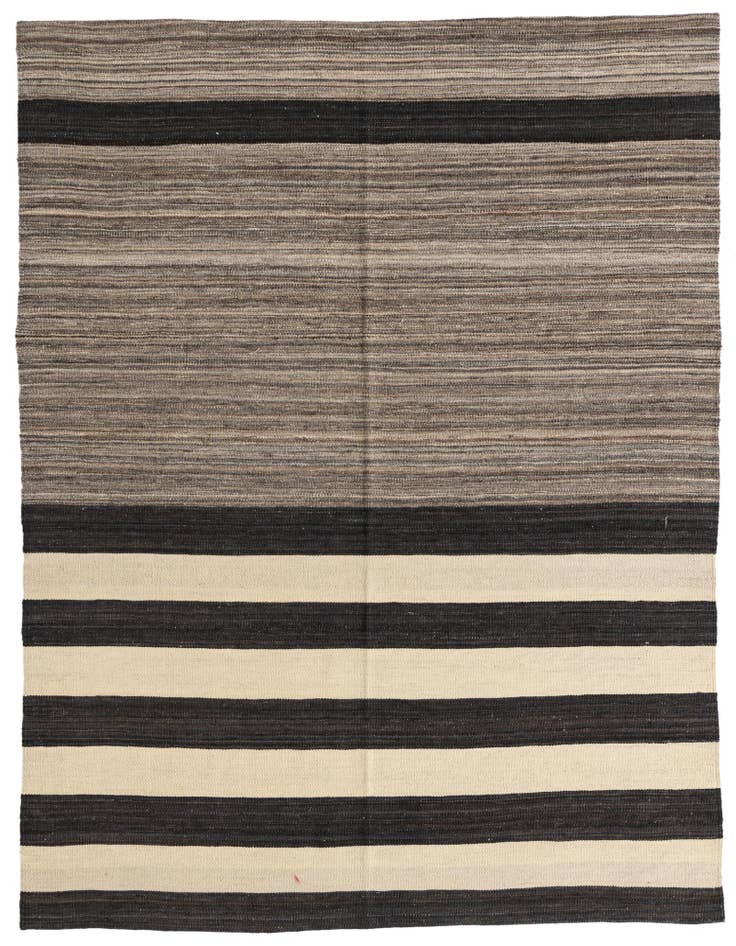 Detail image of 5' 1 x 6' 5 Hand Woven Kilim Modern Wool Rug