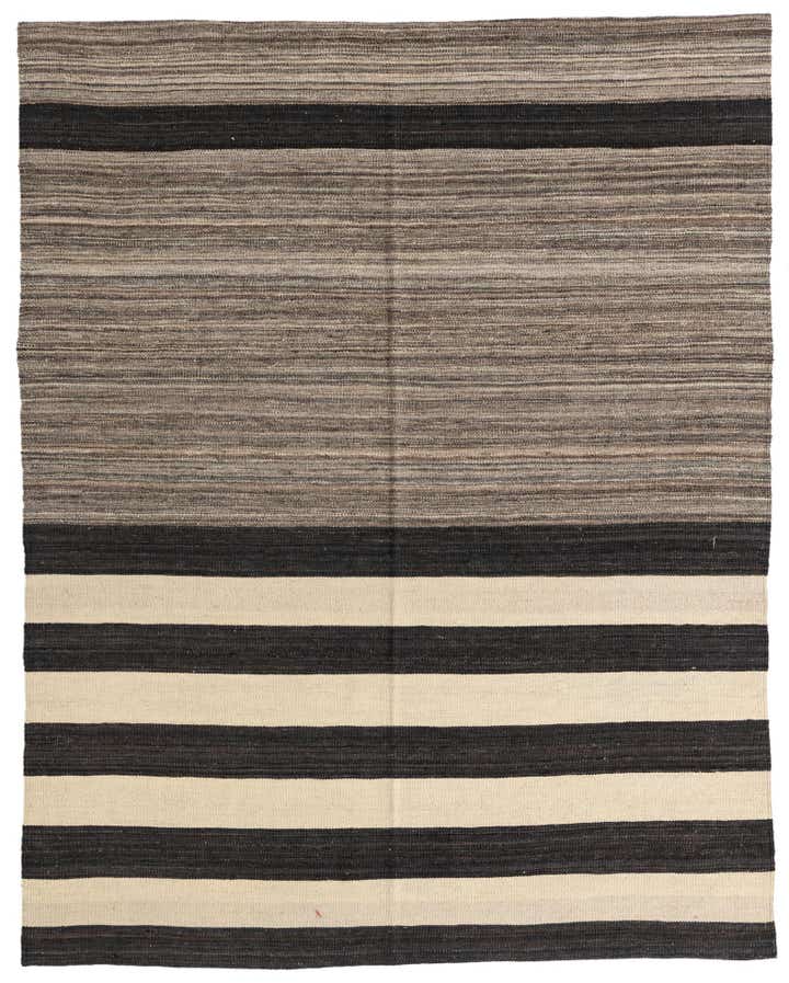5' 1 x 6' 5 Hand Woven Kilim Modern Wool Rug