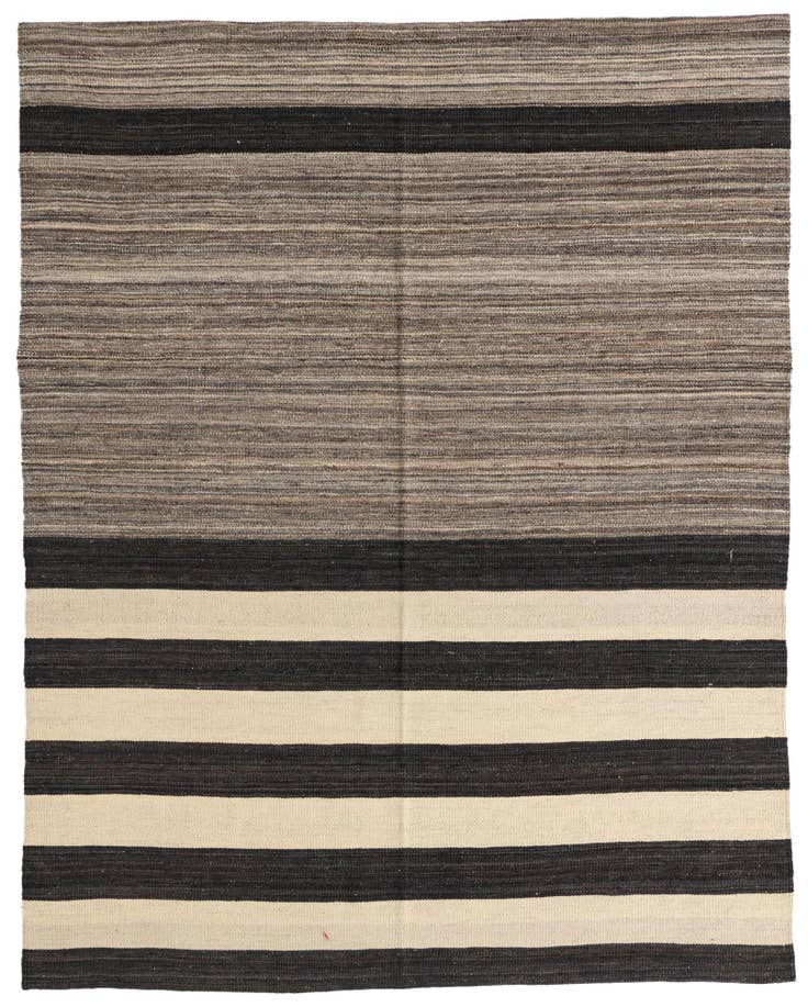 Detail image of 5' 1 x 6' 5 Hand Woven Kilim Modern Wool Rug