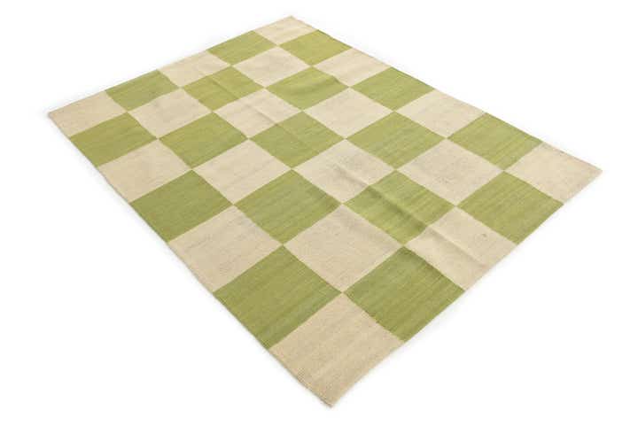 4' 3 x 5' 8 Hand Woven Kilim Modern Wool Rug