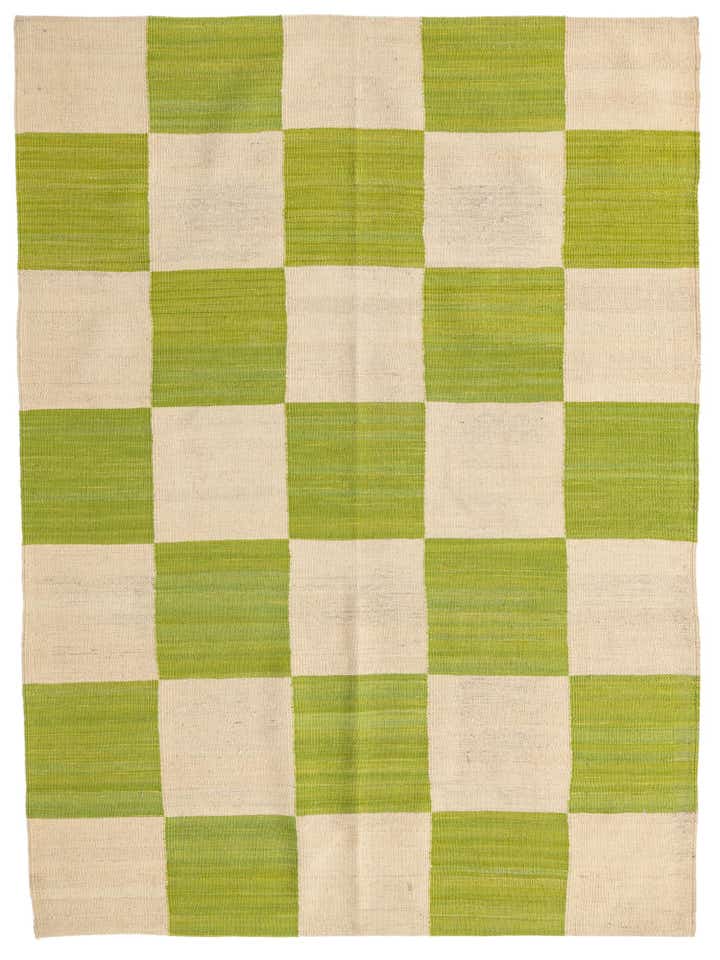 4' 3 x 5' 8 Hand Woven Kilim Modern Wool Rug