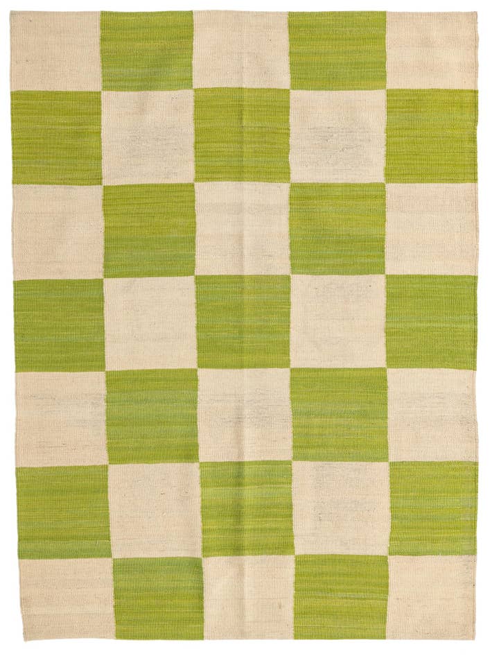 Detail image of 4' 3 x 5' 8 Hand Woven Kilim Modern Wool Rug
