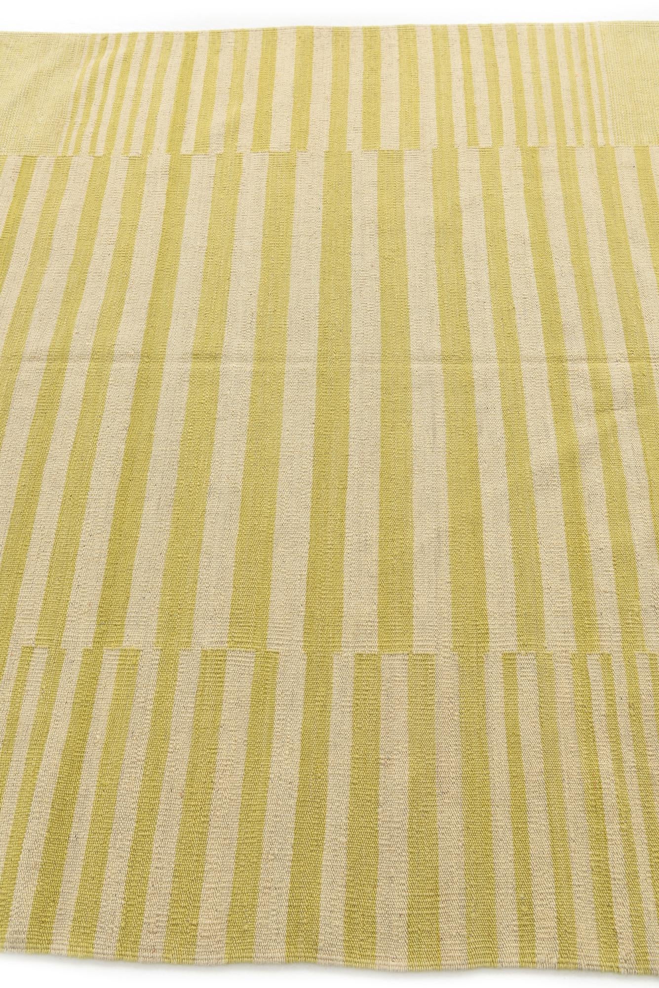 5' 1 x 6' 5 Hand Woven Kilim Modern Wool Rug