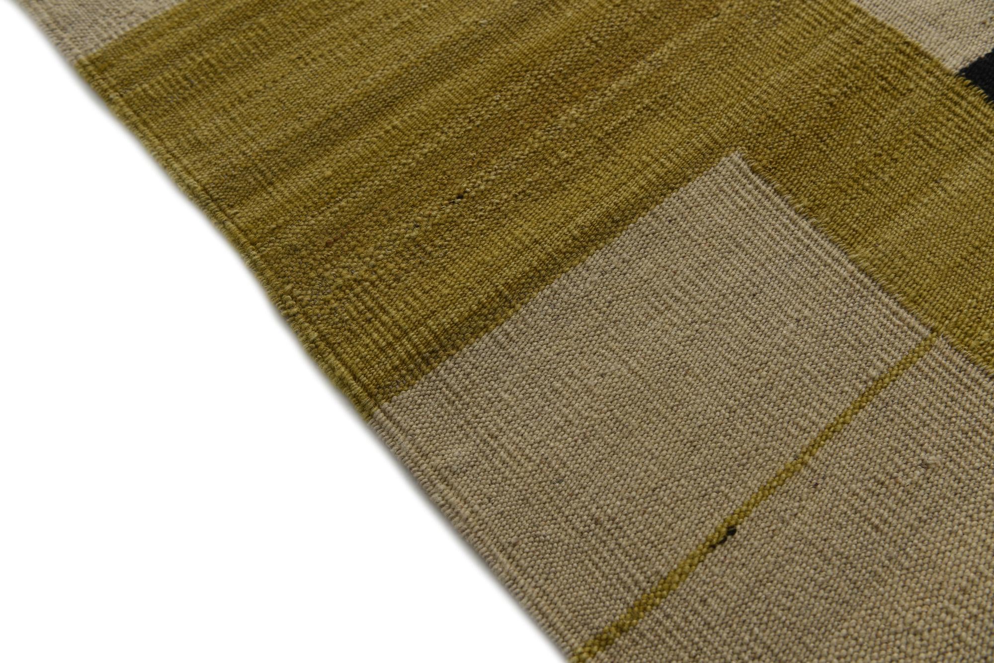 5' 3 x 6' 5 Hand Woven Kilim Modern Wool Rug