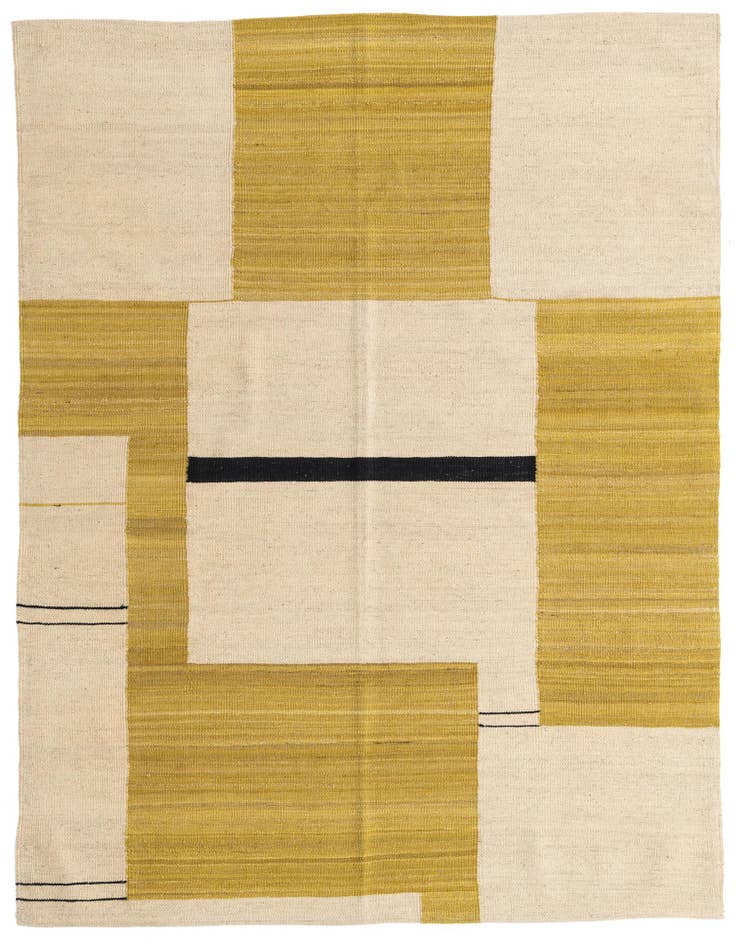 Detail image of 5' 3 x 6' 5 Hand Woven Kilim Modern Wool Rug