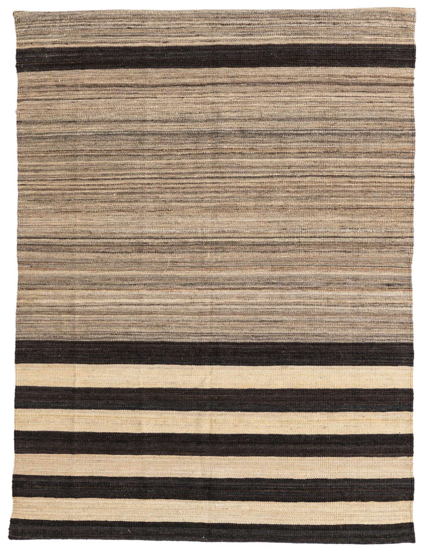4' 1 x 5' 9 Hand Woven Kilim Modern Wool Rug