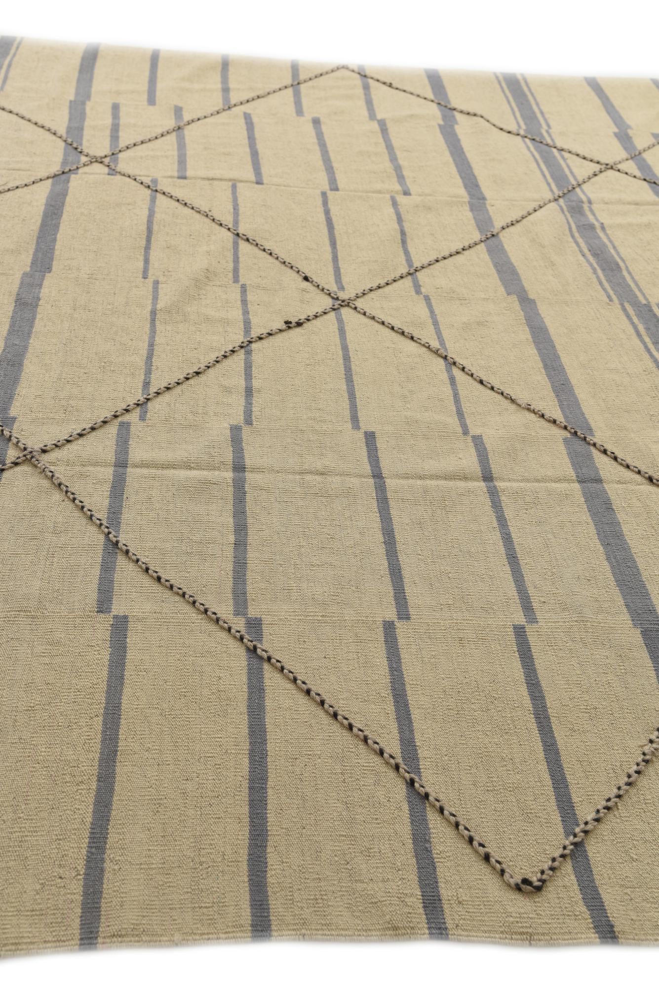 9' 7 x 12' 9 Hand Woven Kilim Modern Wool Rug