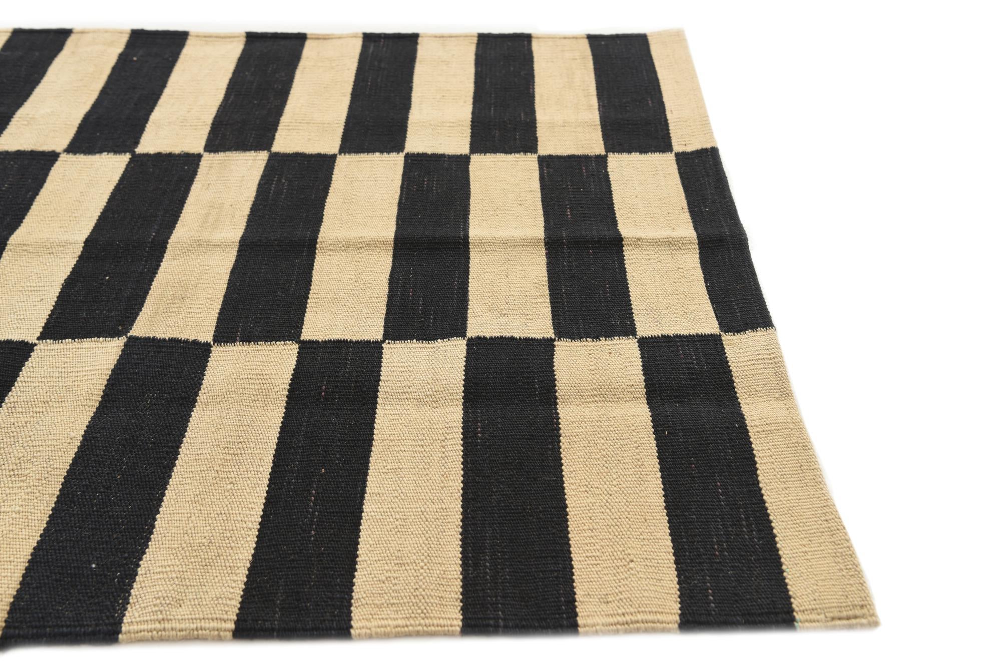 2' 8 x 3' 10 Hand Woven Kilim Modern Wool Rug