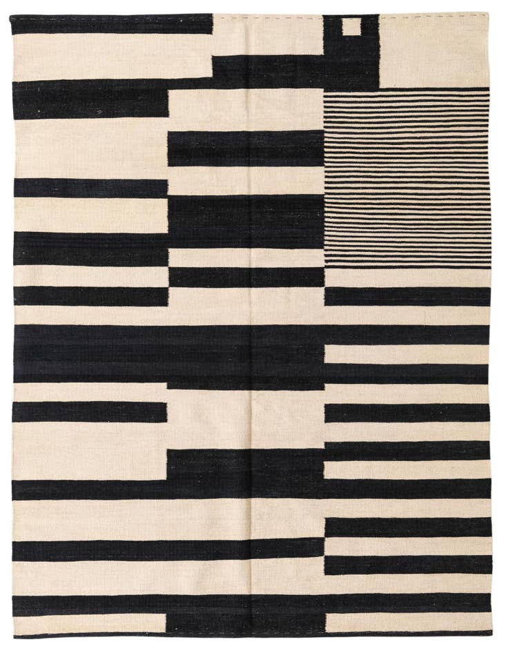 Detail image of 5' 7 x 7' 8 Hand Woven Kilim Modern Wool Rug