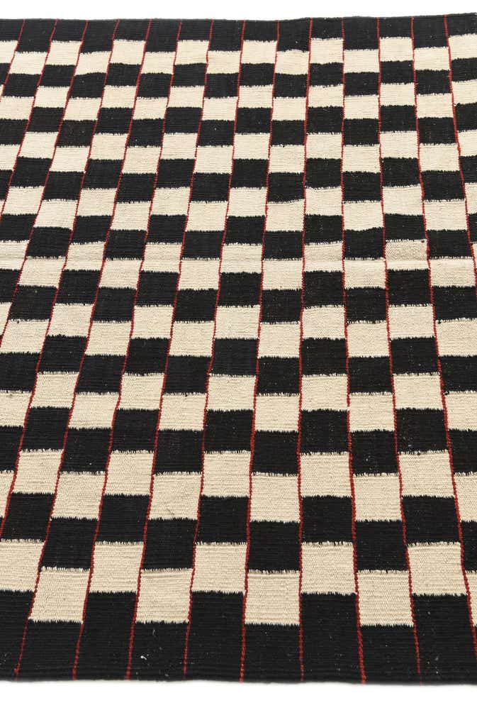 4' 7 x 5' 8 Hand Woven Kilim Modern Wool Rug
