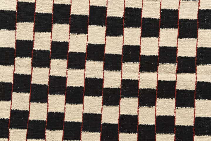 4' 7 x 5' 8 Hand Woven Kilim Modern Wool Rug