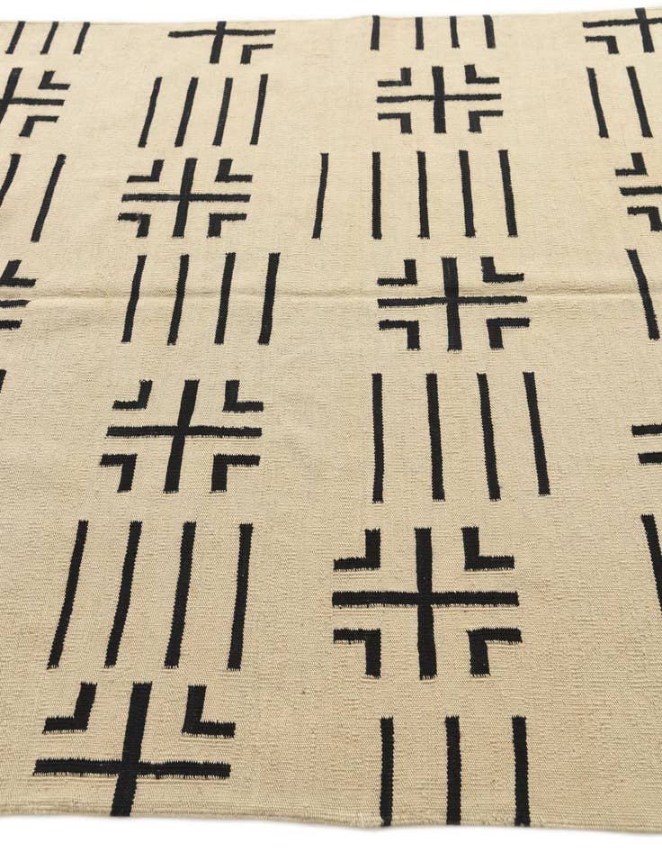 Detail image of 5' 5 x 6' 6  Hand Woven Kilim Modern Wool Rug